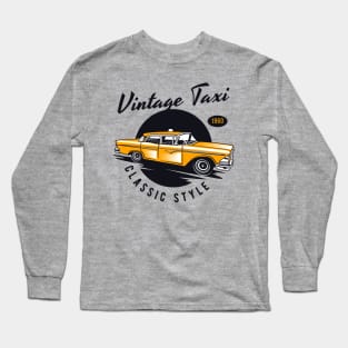 Vintage Taxi Classic American New York City Long Sleeve T-Shirt